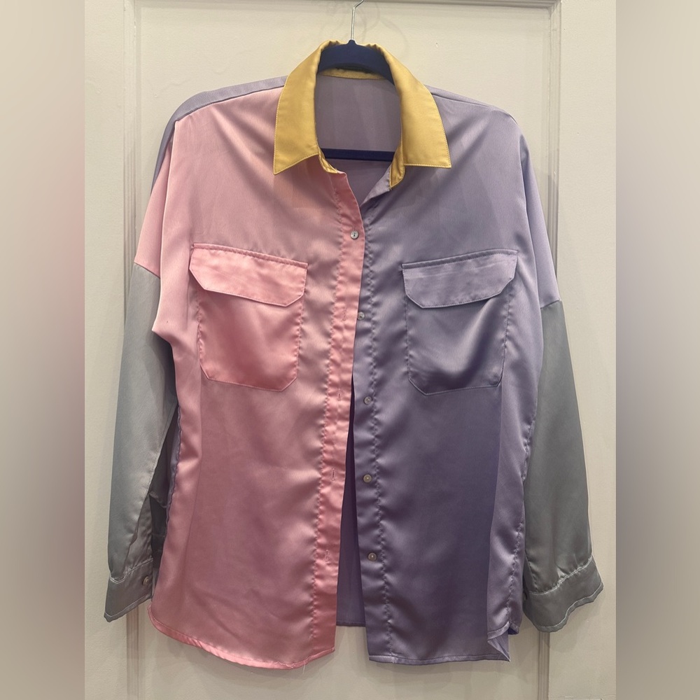Nasty Gal Vibrant Colorblock Shirt